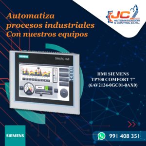 Panel HMI SIMATIC Comfort Siemens TP700 Comfort - 6AV2124-0GC01-0AX0